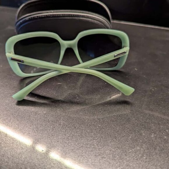 Emporio Armani EA4007 Black and Green Square Sunglasses - Picture 1 of 4